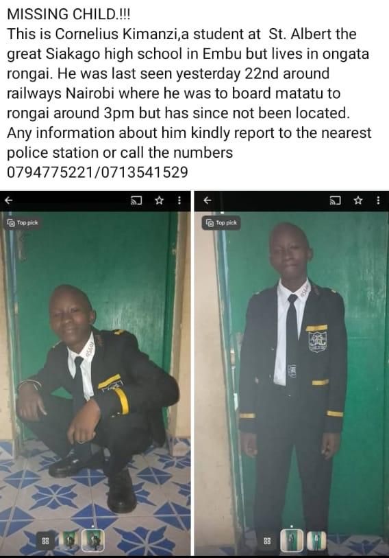 _James041's tweet photo. Kindly help us find Cornelius Kimanzi🙏 https://t.co/h2IPIxeT4O