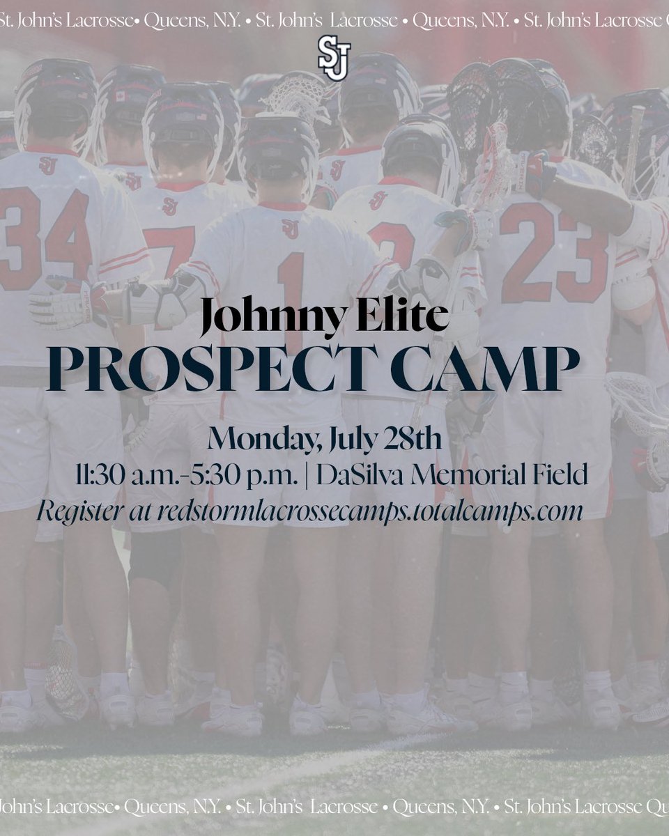 StJohnsLax's tweet image. Sign up for the Johnny Elite Prospect camp today!
โ๏ธ: bit.ly/4lm6jeb