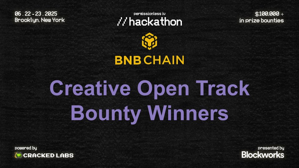 <a href="/BNBCHAIN/">BNB Chain</a> placed no restriction on creativity in this hackathon, and encouraged devs to let their imagination run wild!

Give it up to the BNB Chain winners:

🥇Basement 
🥈 Bibim
🥉 DeFi Copilot