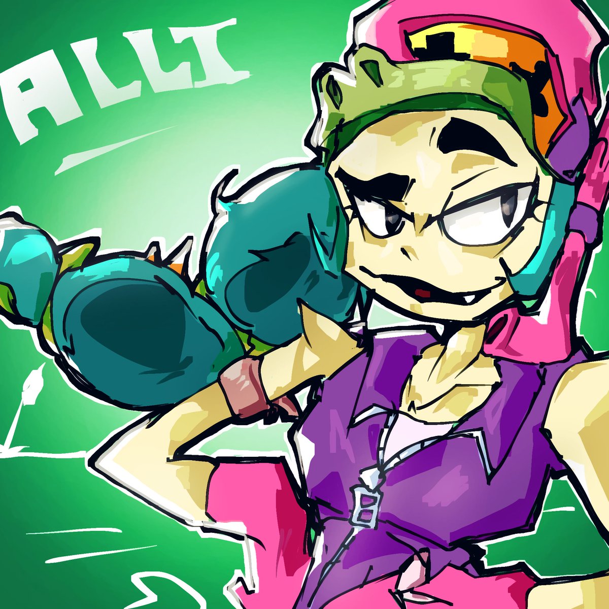 dynkanico's tweet photo. Alli art🐊
#BrawlStarsArt 
#BrawlStars https://t.co/r3VkLJ7rF6