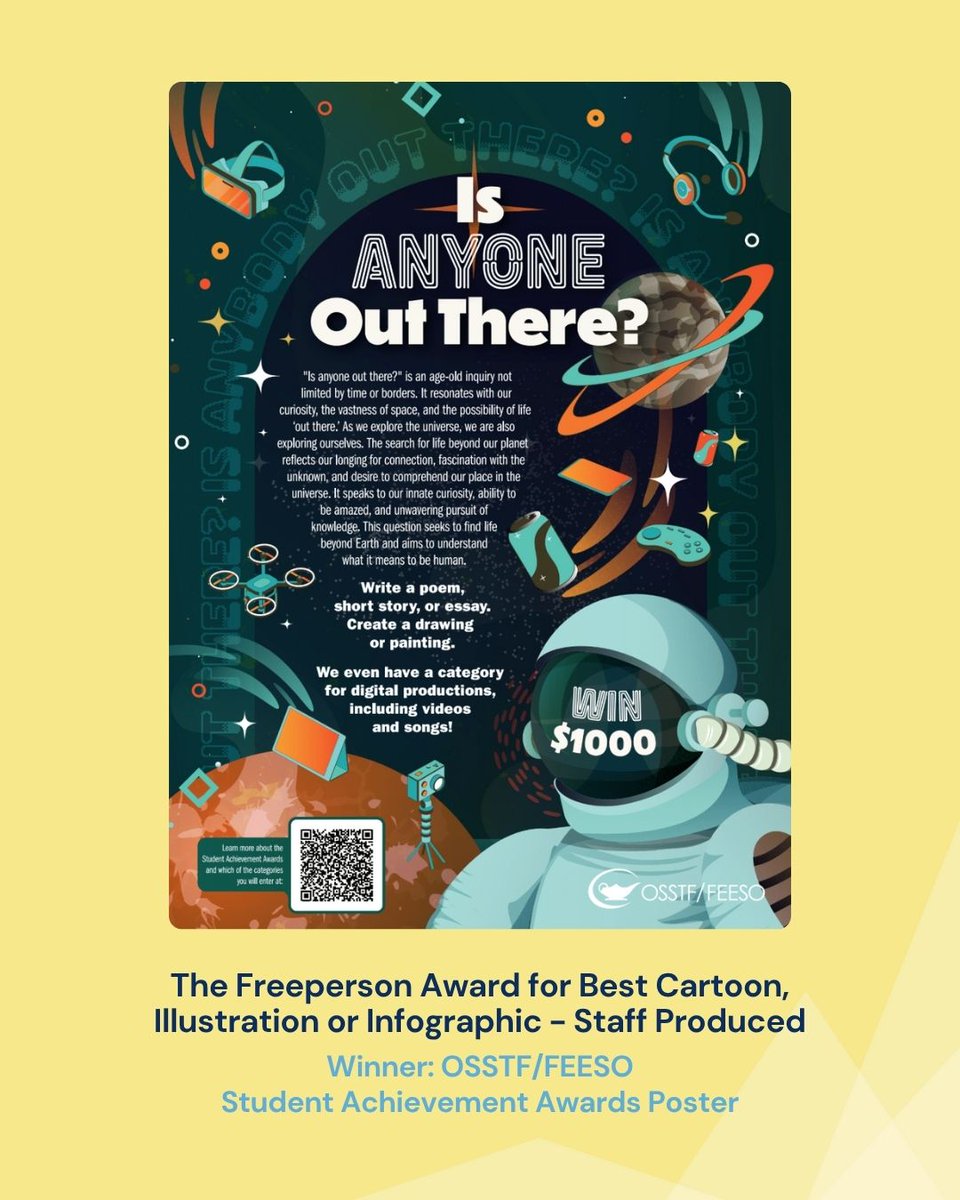CanLabourMedia's tweet image. The 2025 Freeperson Award (Staff Produced) was awarded to @osstf. Congrats on a job well done!