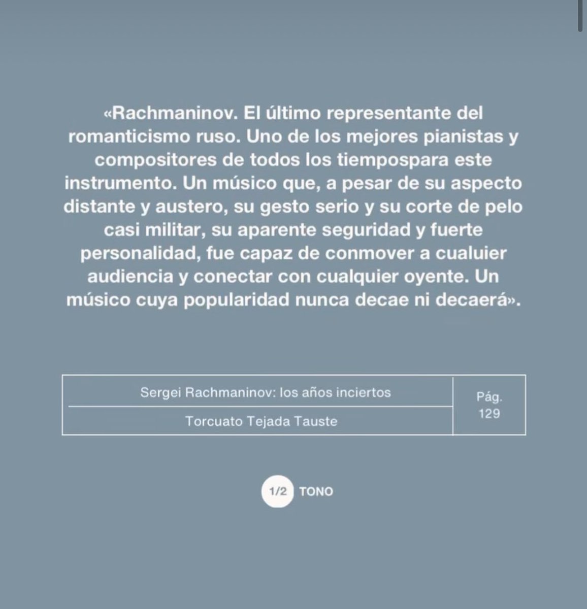 El libro “Sergei Rachmaninov: los años inciertos” de Torcuato Tejada Tauste en 10 #highlights

IX/X