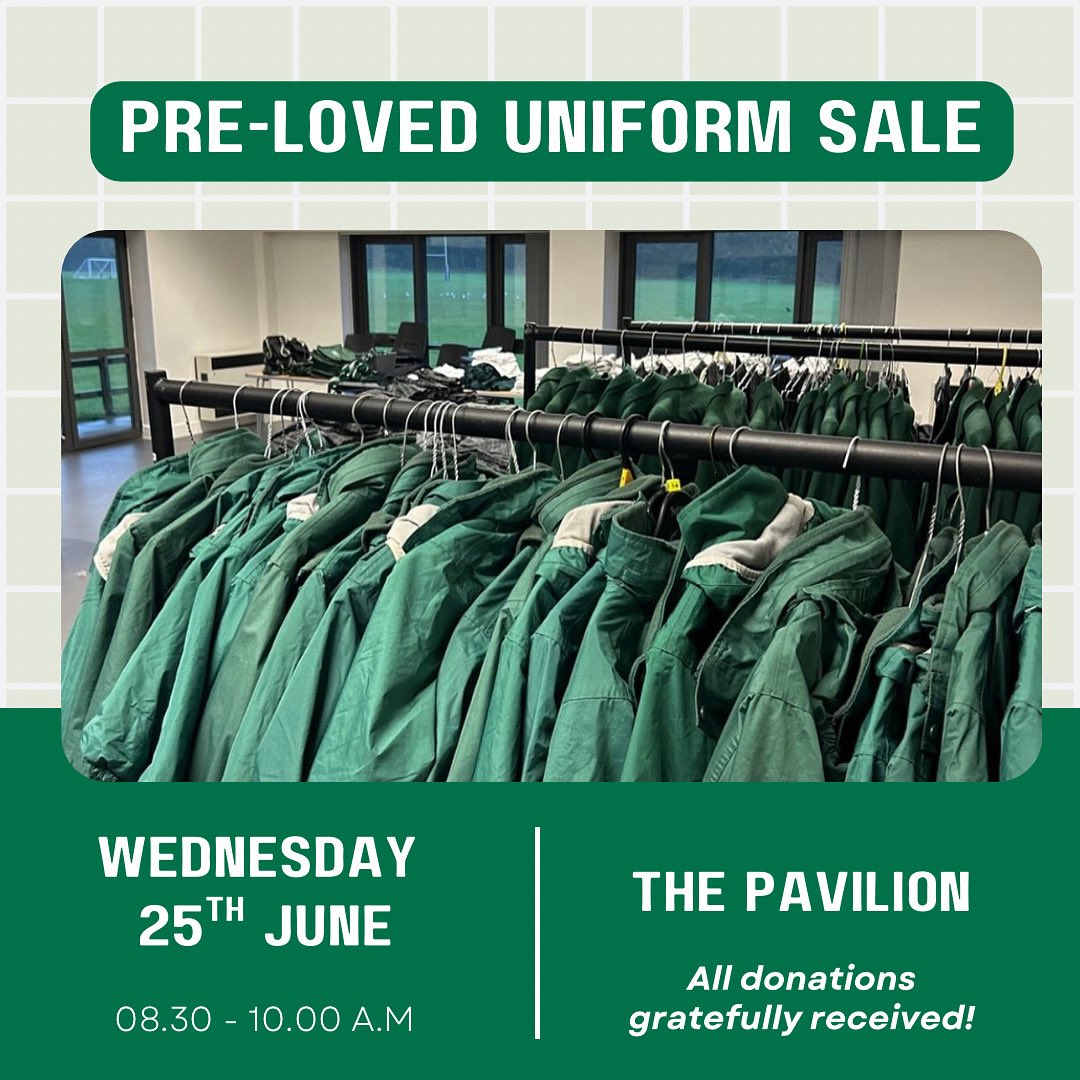 Thank you so much for all your uniform donations! 

Our GSPA volunteers have just finished setting up at the Pavilion and we look forward to welcoming you in the morning 💚