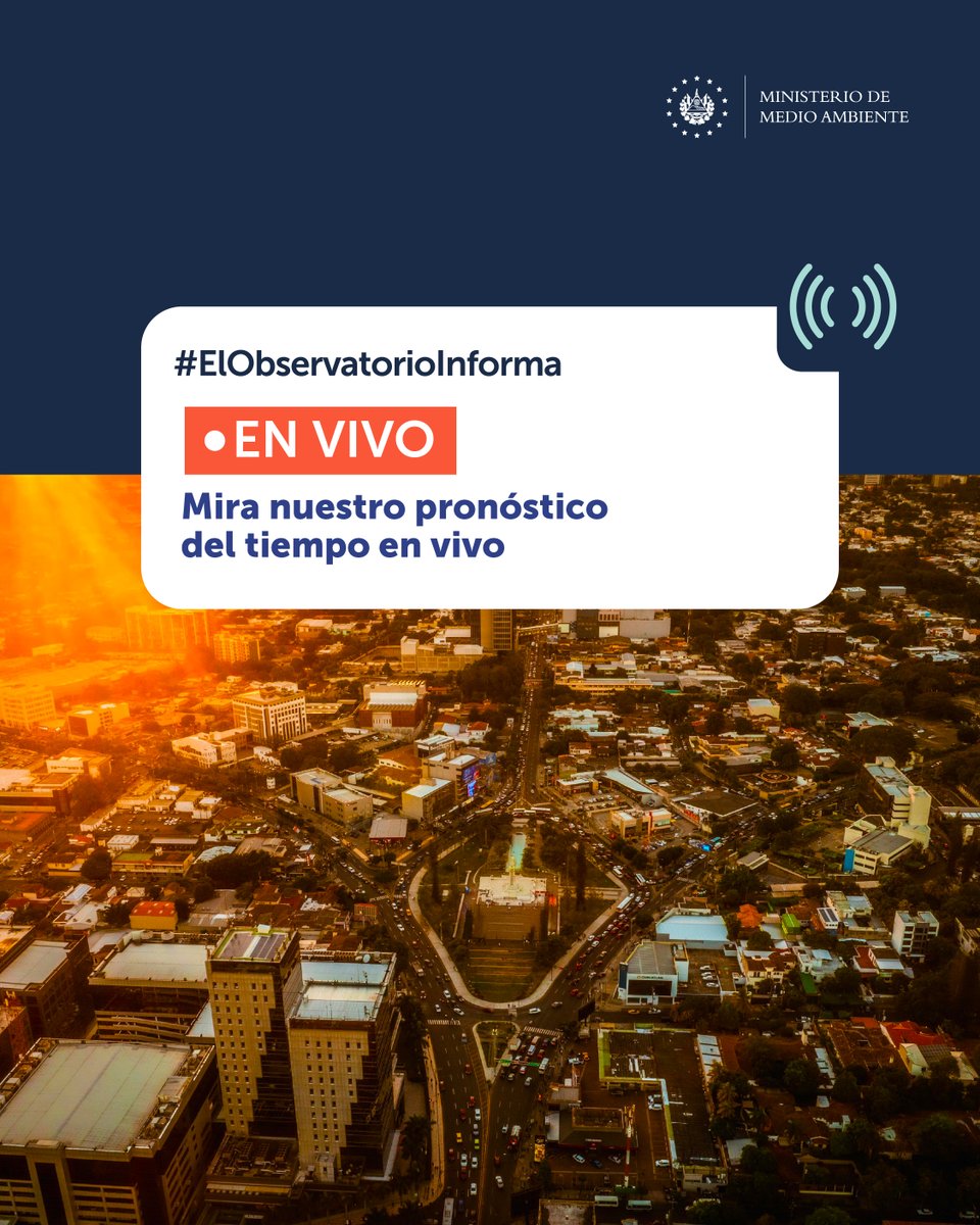 📌 #ElObservatorioInforma | Actualización sobre las condiciones del tiempo en el país. 🌦️🇸🇻
Los detalles con nuestro meteorólogo David Pichinte: ⬇️   
facebook.com/share/v/19c1Zy…
