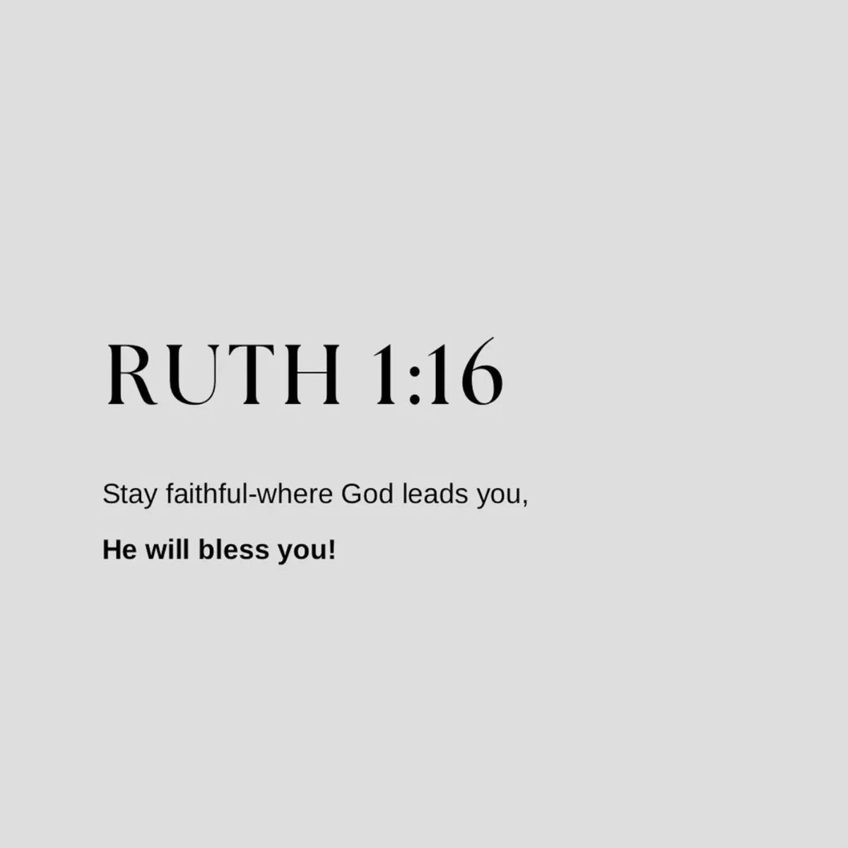 Ruth 1:16 ✝️🧎🏽‍♀️