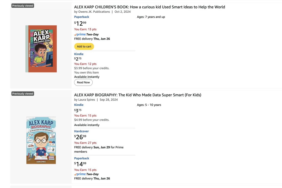 discovered the insane world of AI generated kindle unlimited children's books about ... palantir ceo alex karp
