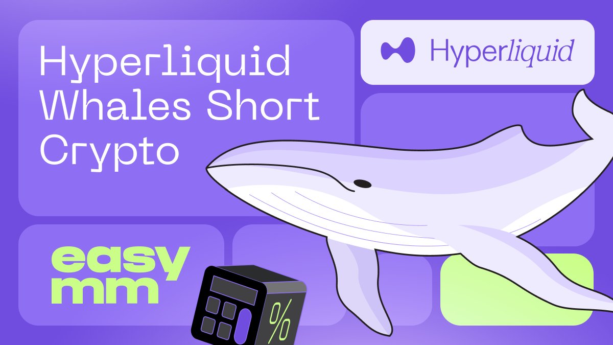 Whales on Hyperliquid are shorting $BTC, $ETH, and $HYPE!

The biggest player has a $450M short with $47M unrealized profit.