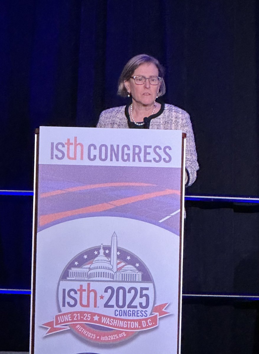 Dr Jean Connors opening up the SSC on Perioperative &amp; Critical Care Thrombosis and Hemostasis. I know how hard she and her cochairs worked on this program! Congratulations! 
#ISTH2025