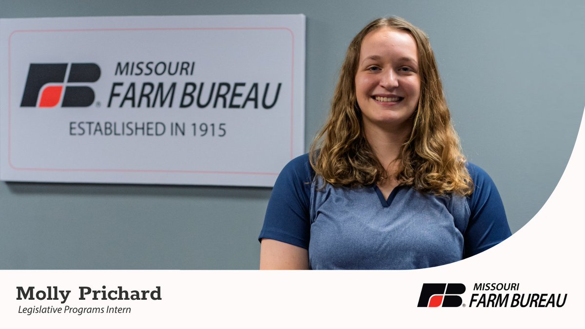 Meet our intern, Molly Prichard! A Lincoln University Agribusiness major from Pacific, MO, she joined #MOFB in January as our Legislative Programs Intern. Molly values learning from industry leaders and making a real impact through policy and member engagement.