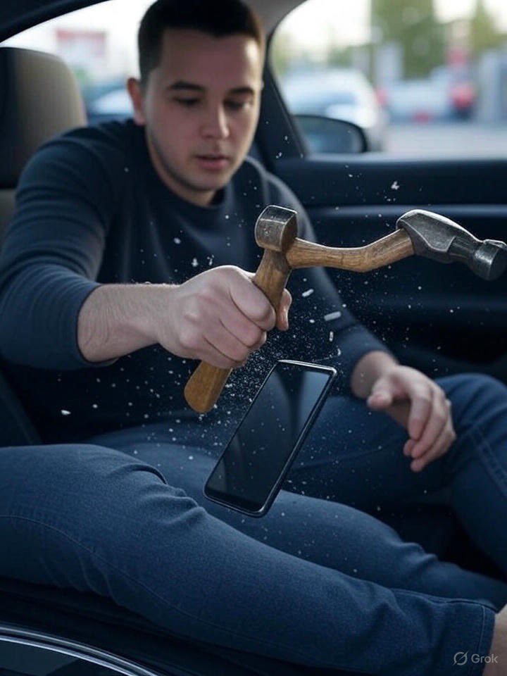 Musk fails at everything anymore. Pathetic. 

Tried to make a funny of hammer smashing phone as new duty of $TSLA safety operator, Grok decides to pull a Robo Taxi on me over and over.