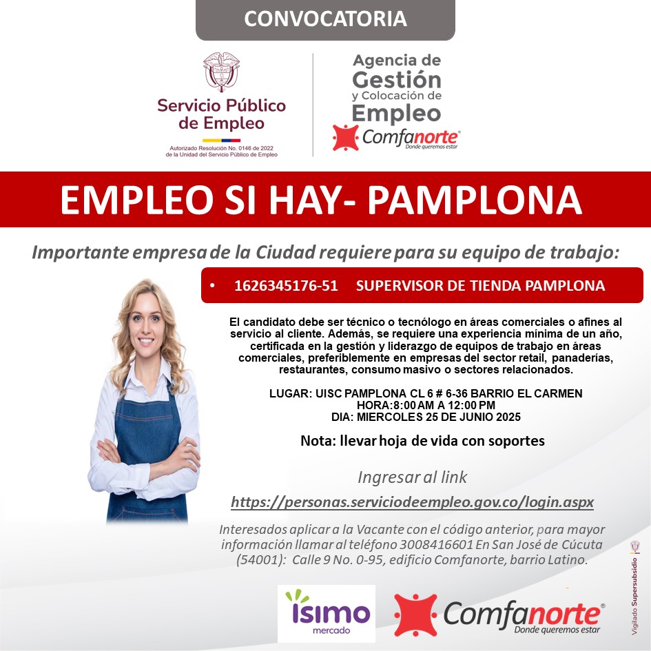 #AgenciaDeEmpleo | ¿Está buscando empleo? ✅

Sea parte del equipo de trabajo de una importante empresa del sector minero. 

Copie el link 👉 personas.serviciodeempleo.gov.co/login.aspx

¡Recuerde! es importante que su hoja de vida esté actualizada.📃. 

Porque en el 2025 #UnimosCorazones ❤️