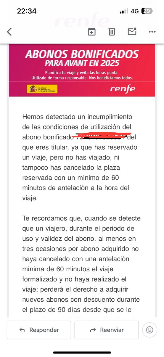 Mal día para ponerse al día con los mails de <a href="/Renfe/">Renfe</a> . 

Día si, día también con incidencias. 

Las 22:38 parados en Segovia sin saber cuándo saldremos a Valladolid, pero eso sí, no te deslices ni un pelo que te sancionan. 

Anular 1 hora antes es mucho tiempo. Pasan mil cosas