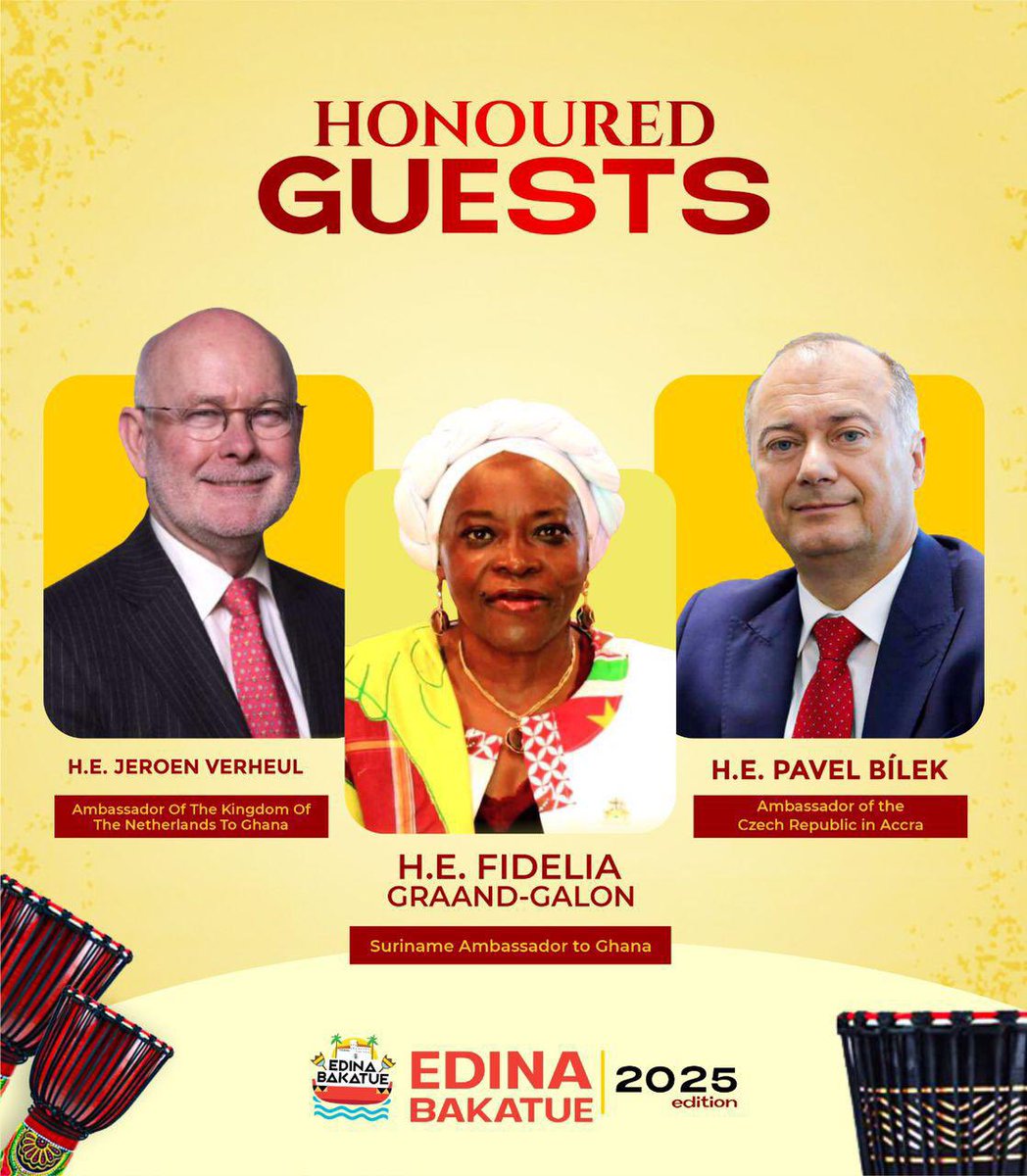 As part of this year’s Edina Bakatue Festival, Edinaman will welcome the ambassadors of Suriname, the Netherlands &amp; the Czech Republic, a strong sign of the deepening cultural and business ties between Edinaman and these nations.  #culture