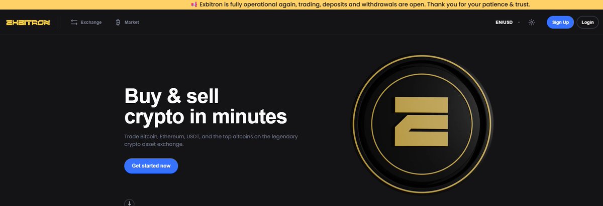 theretromike's tweet image. Exbitron is officially back online. Check your balances and withdraw as necessary