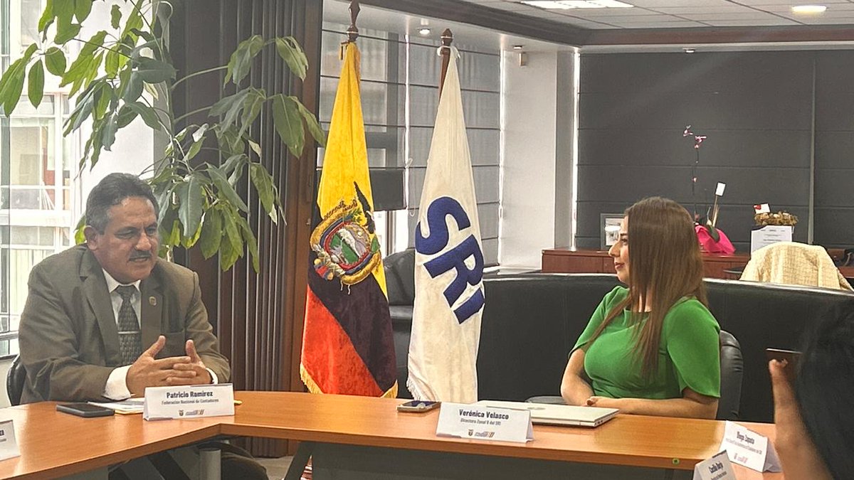 SRIoficialEc's tweet photo. La Dirección #SRIZonal9 realizó una mesa técnica con la Federación Nacional de Contadores del Ecuador para fortalecer la colaboración interinstitucional y avanzar hacia el mejoramiento continuo en beneficio del país.

#ElNuevoEcuador https://t.co/lOn0LIxpuh