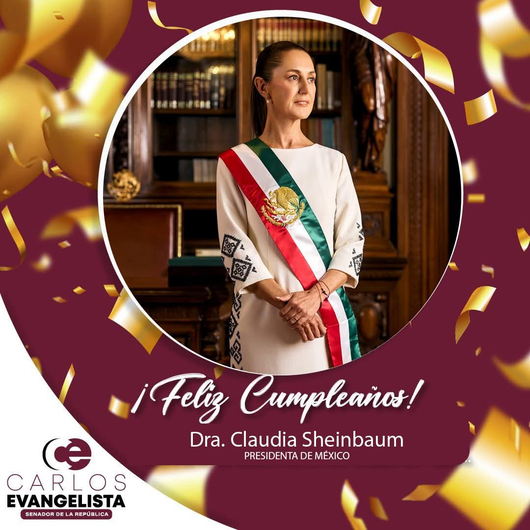 🥳 Feliz cumpleaños a nuestra querida presidenta <a href="/Claudiashein/">Claudia Sheinbaum Pardo</a>. 

Reconozco y admiro su gran labor para con las familias de México. 

¡Enhorabuena!