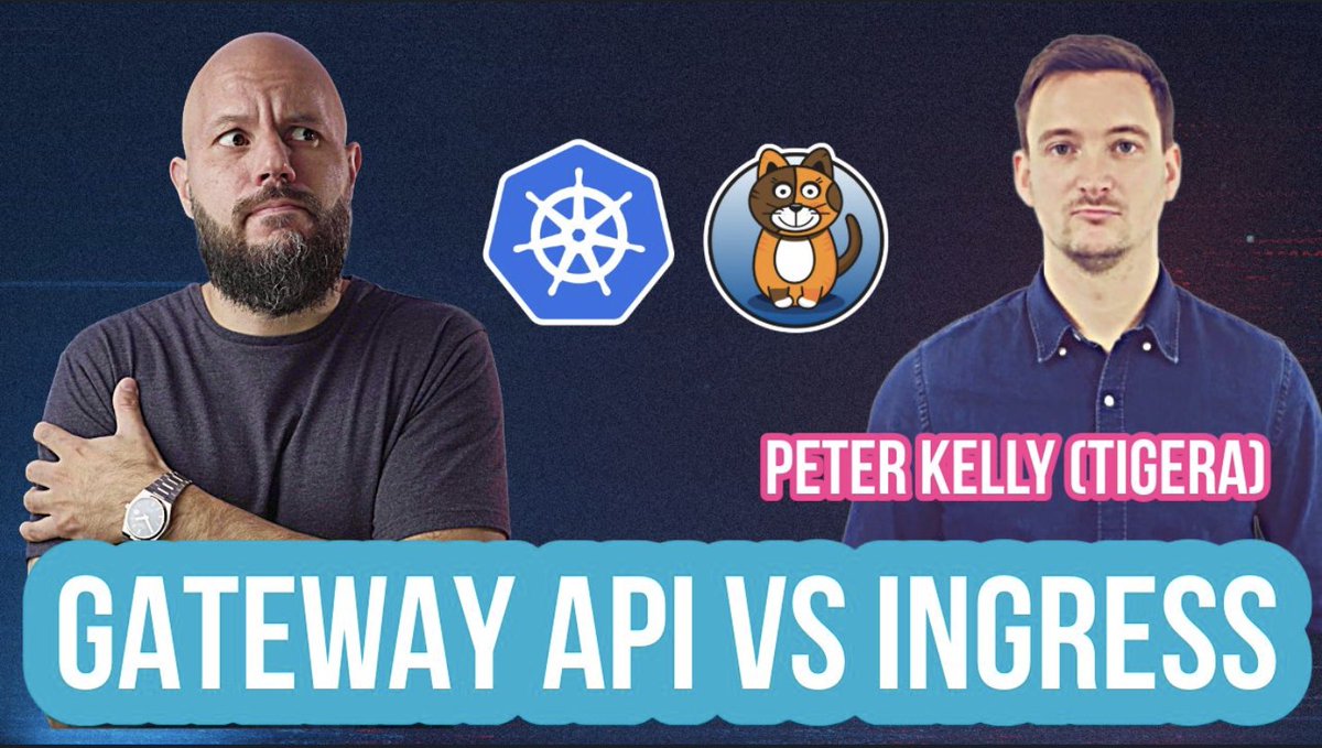 Tigera, Inc. (@tigeraio) on Twitter photo Our VP of Engineering, Peter Kelly, spoke with Pablo Fredrikson at #KubeCon + #CloudNativeCon EU about the deprecation of Ingress in favor of GatewayAPI.
🎬 Watch the full video (with Spanish subtitles): lnkd.in/ekaq77Ct
#GatewayAPI #Kubernetes #Calico <a href="/PeladoNerd/">Pablo Fredrikson</a> Our VP of Engineering, Peter Kelly, spoke with Pablo Fredrikson at #KubeCon + #CloudNativeCon EU about the deprecation of Ingress in favor of GatewayAPI.
🎬 Watch the full video (with Spanish subtitles): lnkd.in/ekaq77Ct
#GatewayAPI #Kubernetes #Calico <a href="/PeladoNerd/">Pablo Fredrikson</a>