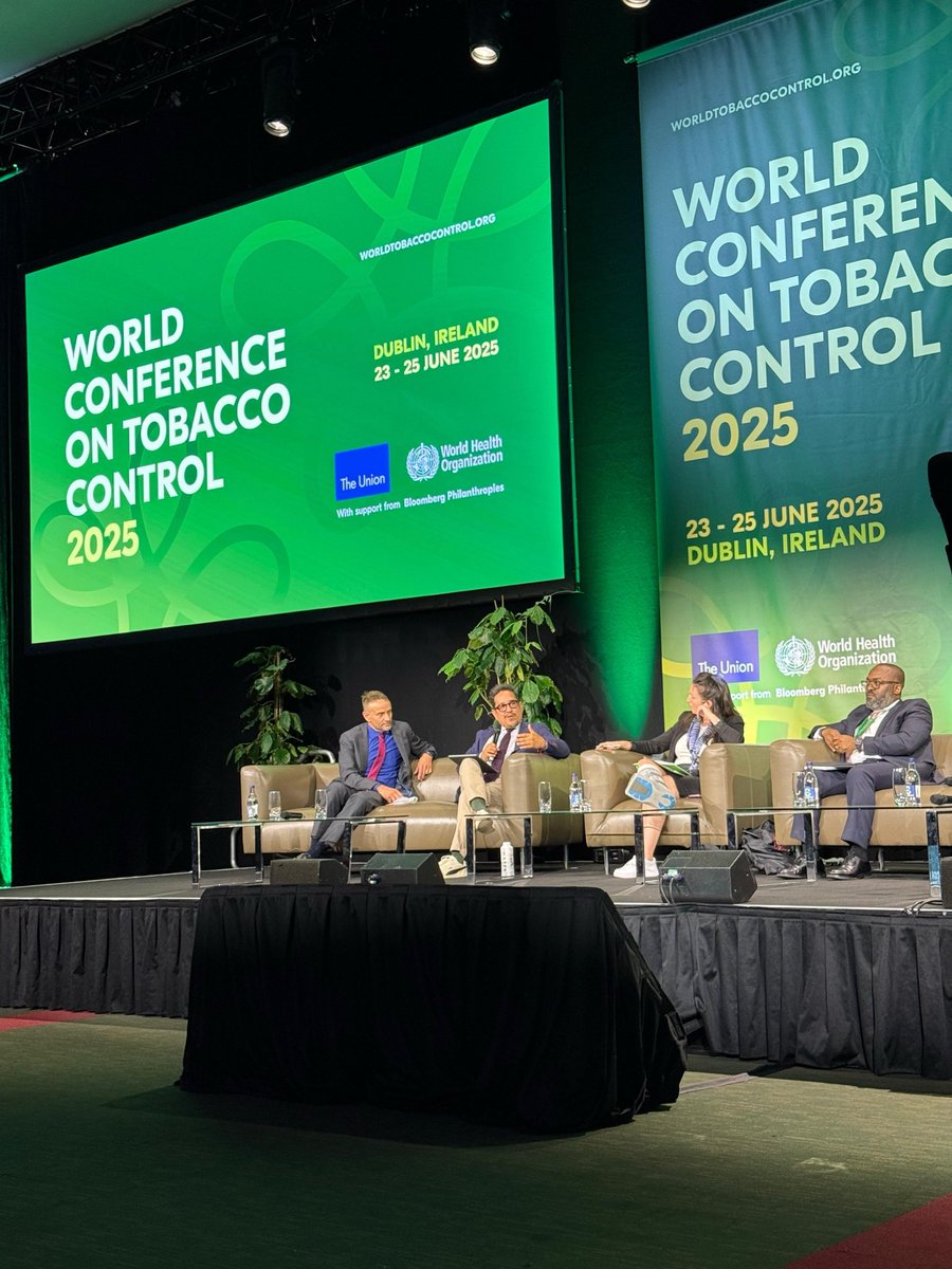 oneillinstitute's tweet photo. How can we future-proof tobacco control efforts? O'Neill's @OACabrera joined a plenary panel at #WTCC2025 in Dublin to discuss this and more with Leslie Rae Ferat, @MusavuliPatrick, Shoba John, and @LaurentHuber.��

@WHO @FCTCofficial @TheUnion_TBLH https://t.co/CsjTTNb8DO