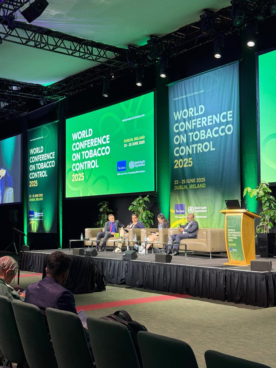 How can we future-proof tobacco control efforts? O'Neill's <a href="/OACabrera/">Oscar A. Cabrera</a> joined a plenary panel at #WTCC2025 in Dublin to discuss this and more with Leslie Rae Ferat, <a href="/MusavuliPatrick/">Patrick L. Musavuli</a>, Shoba John, and <a href="/LaurentHuber/">Laurent Huber</a>. 

<a href="/WHO/">World Health Organization (WHO)</a> <a href="/FCTCofficial/">WHO FCTC</a> <a href="/TheUnion_TBLH/">The Union</a>