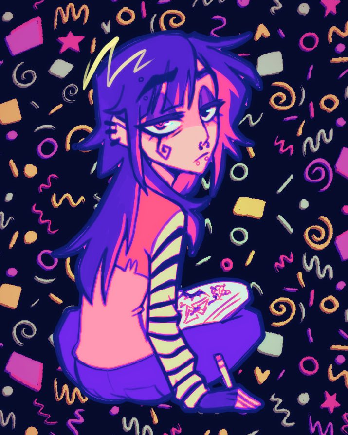 My take on Human Zooble! A few years before they joined the circus and were an aspiring tattoo artist. #tadc