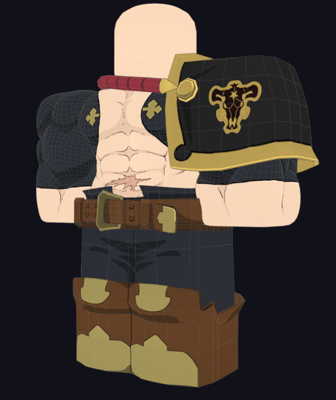 DevelopingClown's tweet image. Guess the character... still have to make the face, hair, and swords #blender #roblox #robloxdev #SubstancePainter #developingclown