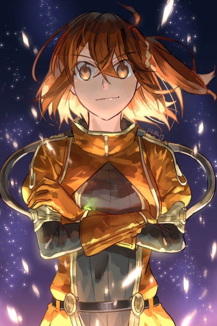 Dans une tenue plus ordinaire que celle-ci, autrement dit, un t-shirt blanc avec une jupe grise et des souliers noirs combo chaussettes blanches, se trouve Gudako, actuellement debout sur un banc de parc.

"Je vais devoir trouver des allier et servants plus vite que prévu...."