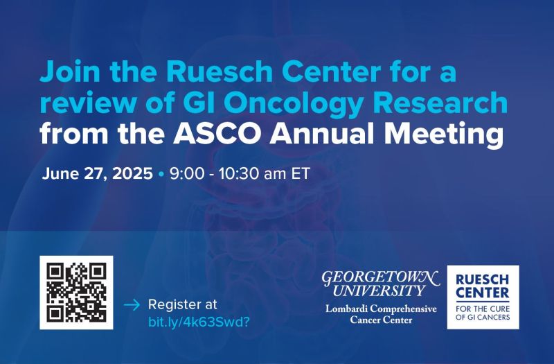 Cure GI Cancers (@rueschcenter) on Twitter photo Join us to review research from the #ASCO25 Annual Meeting. <a href="/marshalj23/">John Marshall</a>, <a href="/benweinbergmd/">Benjamin Weinberg, MD, FACP</a>, <a href="/mnoel3232/">Marcus S. Noel</a>, and <a href="/ReetuMukherjiMD/">Reetu Mukherji, MD</a> will highlight the most compelling abstracts in Colorectal, Pancreatic, Liver, and Upper GI cancers via Zoom this Friday, June 27th. Register today: Join us to review research from the #ASCO25 Annual Meeting. <a href="/marshalj23/">John Marshall</a>, <a href="/benweinbergmd/">Benjamin Weinberg, MD, FACP</a>, <a href="/mnoel3232/">Marcus S. Noel</a>, and <a href="/ReetuMukherjiMD/">Reetu Mukherji, MD</a> will highlight the most compelling abstracts in Colorectal, Pancreatic, Liver, and Upper GI cancers via Zoom this Friday, June 27th. Register today: