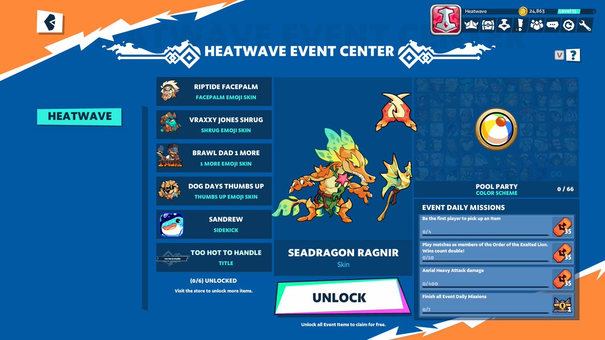 Brawlhalla's tweet photo. Yo! Heatwave returns in a big way on July 16th 🤙🏖️ https://t.co/c0ojrI2RXV
