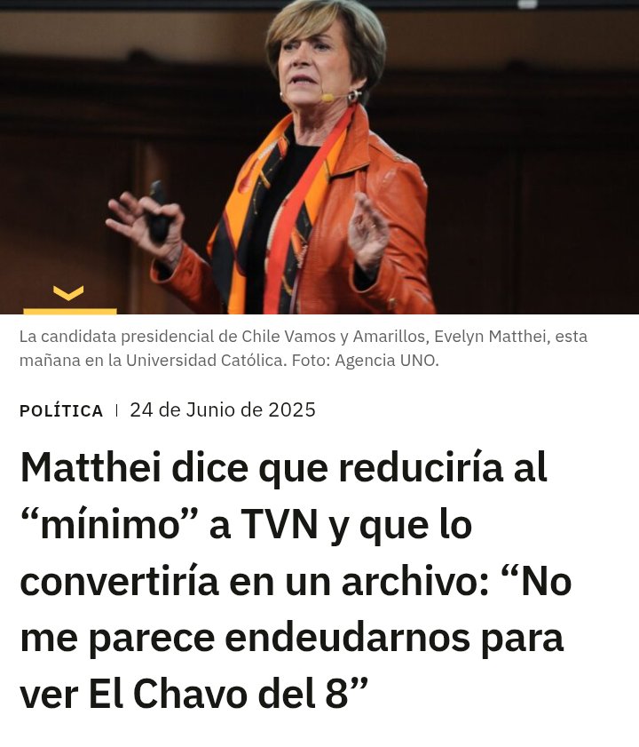 Prefiero al Estado gastando dinero para transmitir El Chavo, que financiando por 30 años a una vieja fascista que lo único que ha hecho es ventilar odio, divulgar mentiras y defender a las Isapres y las AFP.