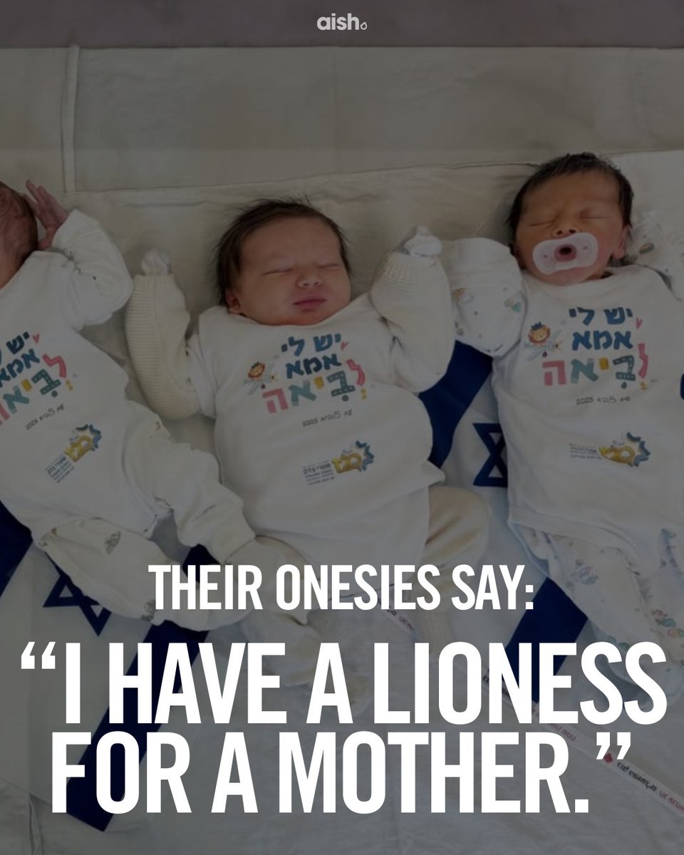 This will make you smile. 🥰

These babies were born in missile-protected delivery rooms in Jerusalem. Their onesies read: “I have a lioness for a mother.” ❤️🦁  

Even under the threat of missile fire, Israel finds ways to bring life into the world. 

Mazal tov to the new