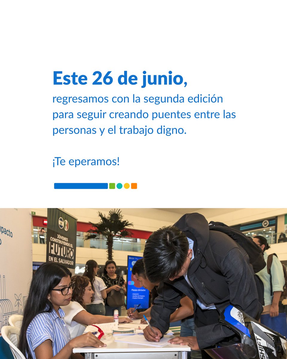 Fundación Rafael Meza Ayau (@frafaelmezaayau) on Twitter photo 📍 #Usulután tiene talento, y nosotros conectamos ese talento con oportunidades.
Este 26 de junio viví la segunda edición de la Feria de Empleo Alto Impacto Usulután en <a href="/PlazaMundo_/">@plazamundo_</a> de 9:00am a 12:00md
#FeriaDeEmpleo
#CrecimientoEconómico #FRMA 📍 #Usulután tiene talento, y nosotros conectamos ese talento con oportunidades.
Este 26 de junio viví la segunda edición de la Feria de Empleo Alto Impacto Usulután en <a href="/PlazaMundo_/">@plazamundo_</a> de 9:00am a 12:00md
#FeriaDeEmpleo
#CrecimientoEconómico #FRMA