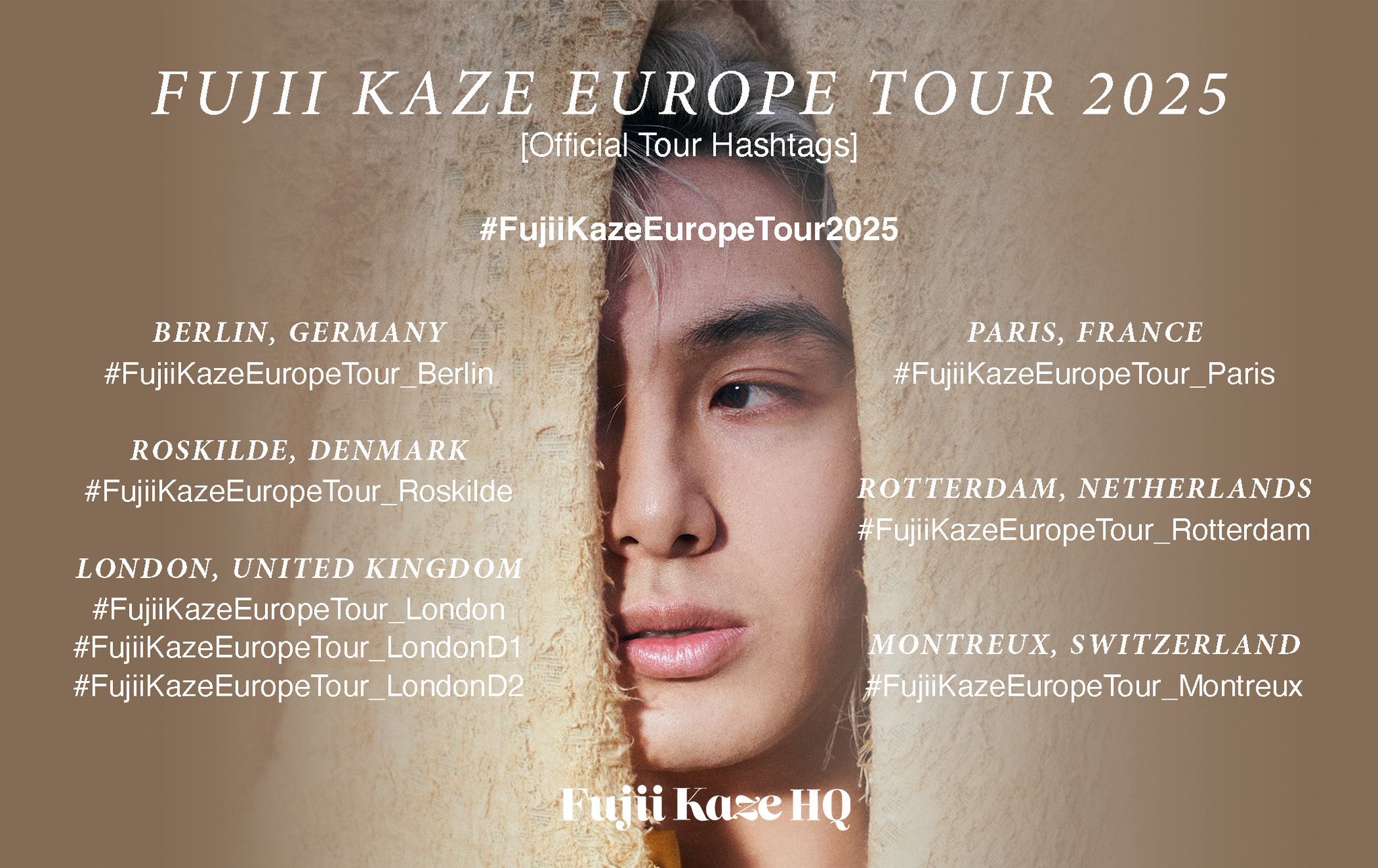 藤井風　ヨーロッパツアー　キャップ　新品未使用 藤井風 FKキャップ EU / NA TOUR 2025 Fujii Kaze - メルカリ
