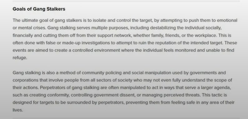 cethruu's tweet photo. Organized Stalking/Gang Stalking/Community Harassment https://t.co/gxNMGdsdBg