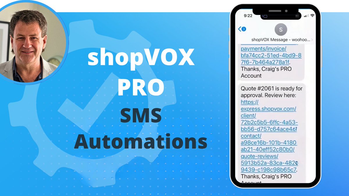 No more waiting on approvals or payments! 💬
With shopVOX SMS notifications, your quotes + invoices go straight to your client’s phone for faster action. #shopVOX #SMS #WorkflowAutomation #FasterPayments
👉 vimeo.com/1096055702?sha…