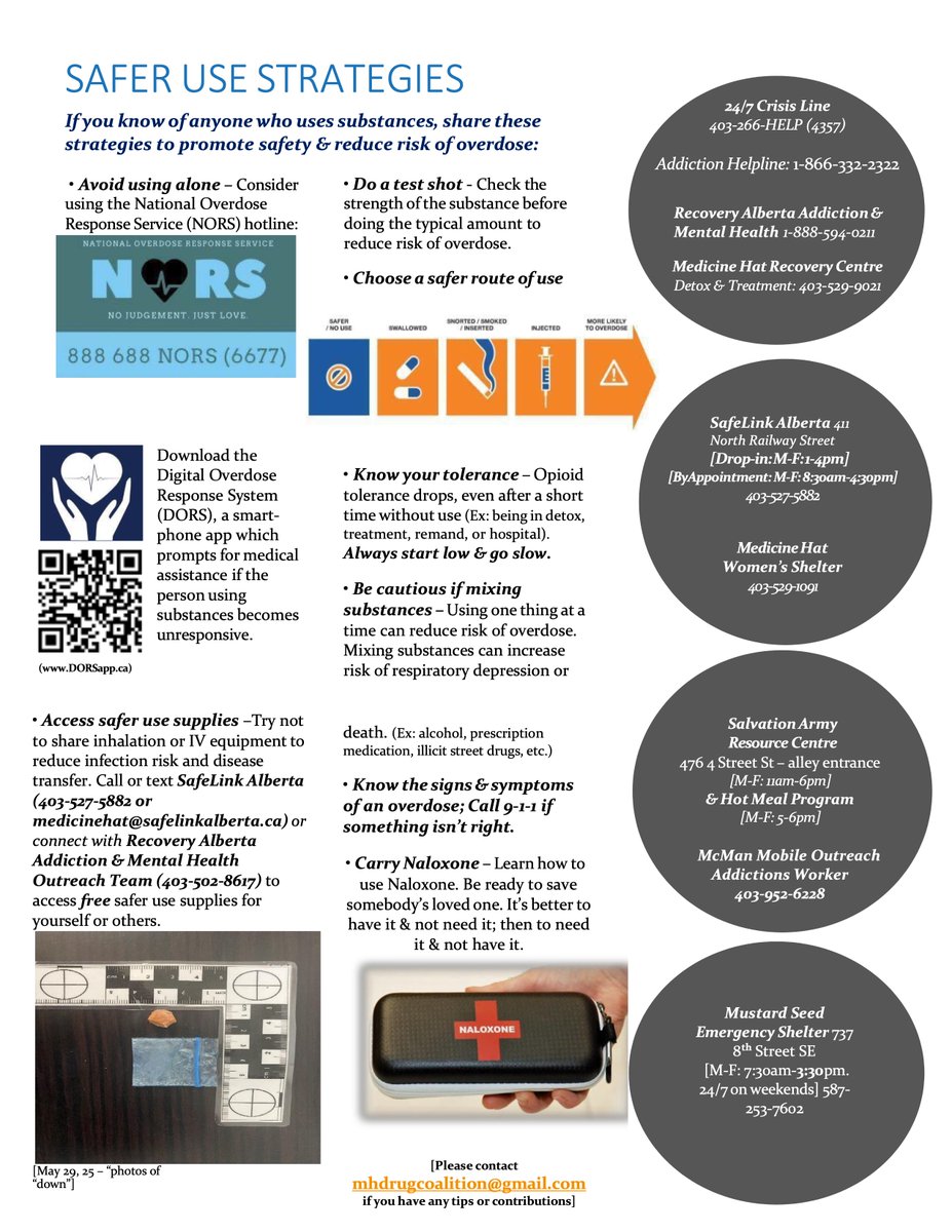 palliser_FOM's tweet photo. RECENT DRUG ALERTS/TIPS Update for Medicine Hat and southern Alberta (March to June, 2025)
Please review and distribute this information appropriately.
More information at: https://t.co/Byne9YsdQv
#MedHat #KeepingSafe #OverDosePreventionPlease #MHDrugCoalition https://t.co/ZmYeQJCt28