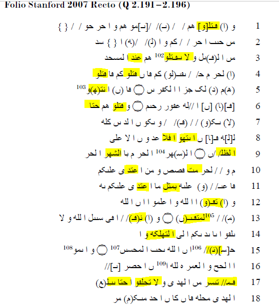 Ṣan‘ā’ 1 and the Origins of the Qur’ān
Behnam Sadeghi and Mohsen Goudarzi  s.27
ALT  KATMANDAKİ NOKTALARI GÖSTERMİŞLER VE SONRADAN KONULDUKLARINI BELİRTEN  BİR BİLGİ VERMEMİŞLERDİR.
Alt katmandan noktalı bir sayfayı da paylaştım