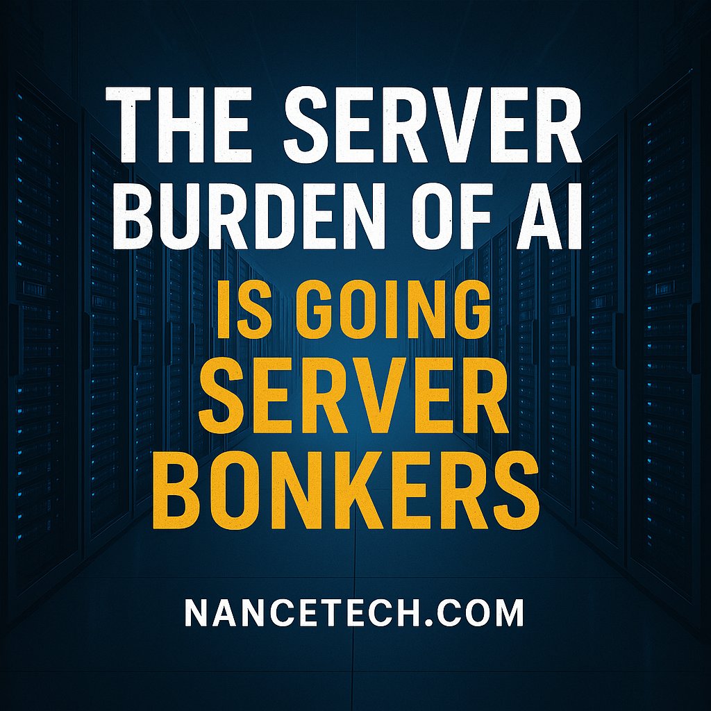 nancetechinds's tweet photo. AI is getting smarter.
But the server strain?

It’s going SERVER BONKERS.

At Nancetech, we’re asking:
➤ Can the planet keep up?
➤ Can ethics scale with code?

Follow for bold insights.

#ServerBonkers #AIethics #Nancetech https://t.co/IFDYrPMwjX