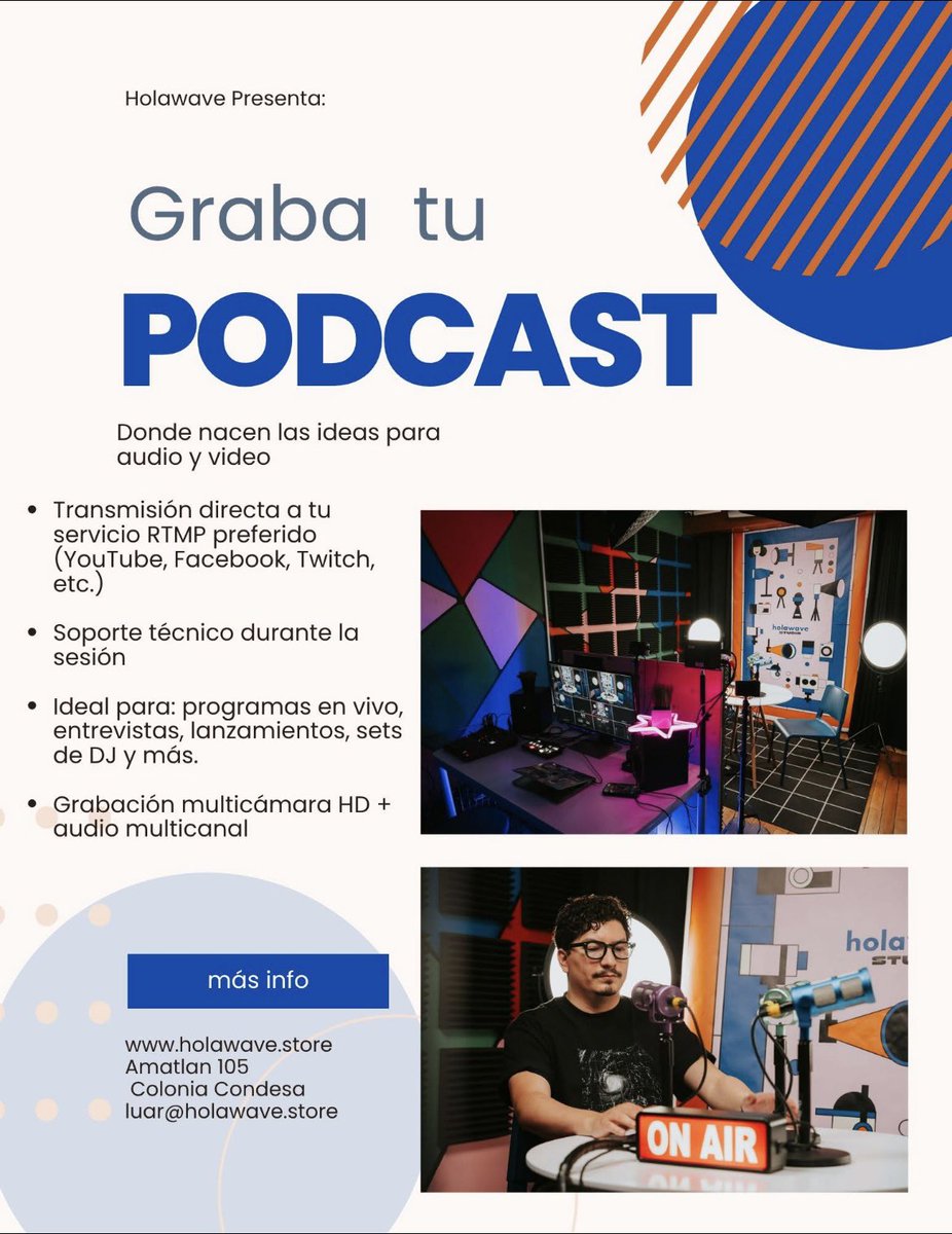 Aprovecha para empezar o grabar tu podcast