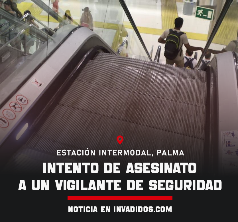 🔴 🇪🇸 #ÚLTIMAHORA | Detenido un nigeriano por intentar matar a un vigilante en la Estación Intermodal de Palma de Mallorca.

🗯️ Lo empujó por las escaleras mecánicas, le propinó golpes por todo el cuerpo e intentó arrojarlo al vacío desde una altura de cuatro metros.