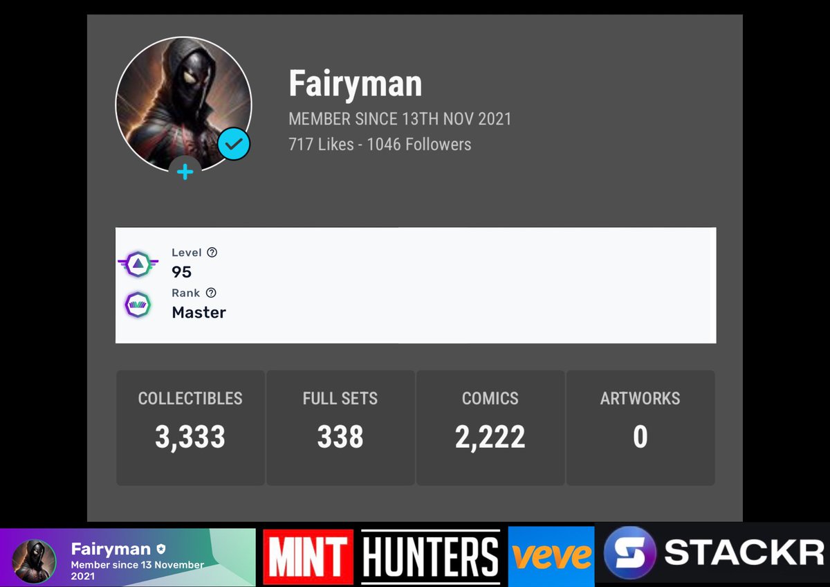 Fairyman1986's tweet photo. What an unbelievable journey✨
So much fun of collecting ✨
Meeting so many amazing people from the #vevefam ✨

Big thank you to @Ben64CF &amp; @LaLachemou93 to get these two beauties in my collection 💎

@veve_official @MrMC1_eth @MrChamp_eth @Adagoku @cleverjerk21 @rockymtsparky https://t.co/64oyB4f4fk