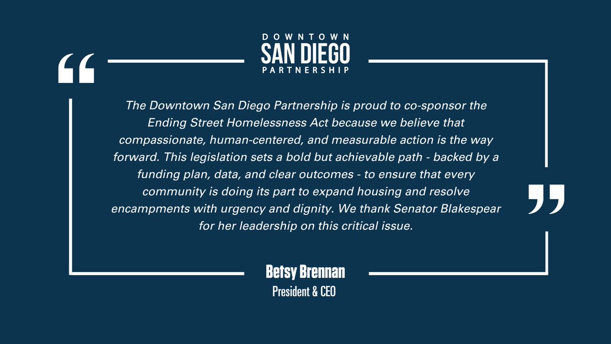 SDPartnership's tweet image. We are proud to co-sponsor @SenBlakespear SB 16: Ending Street Homelessness Act: sd38.senate.ca.gov/news/sen-blake…