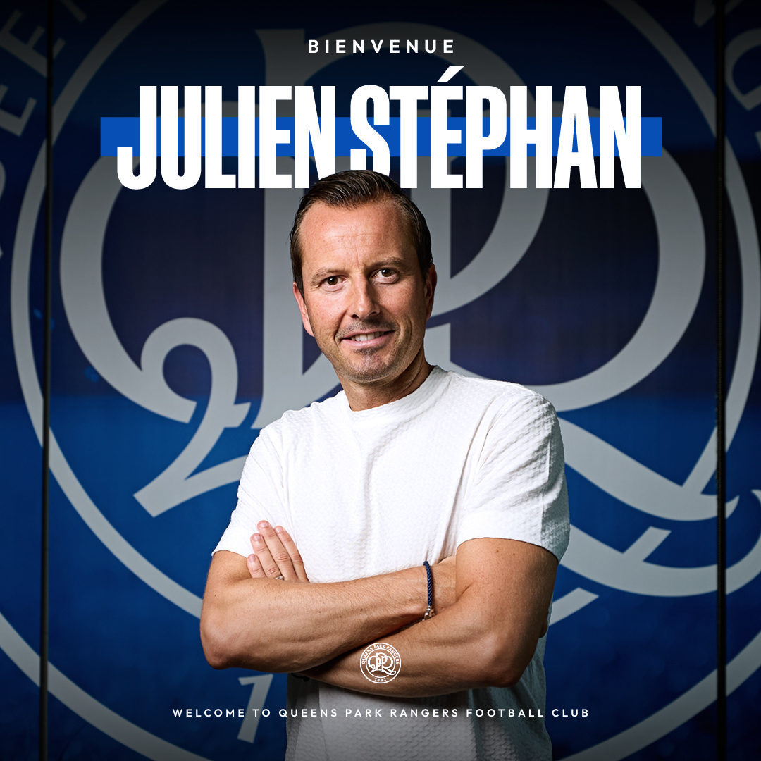 QPR's tweet photo. C’est our new Head Coach.

Julien Stéphan 🇫🇷