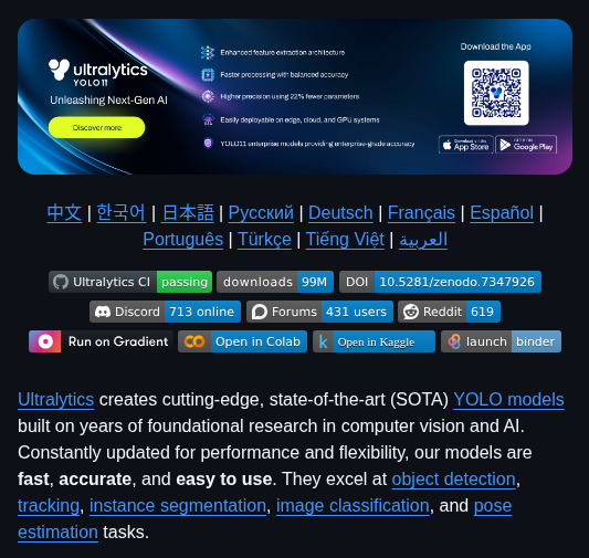 tom_doerr's tweet image. YOLO object detection and vision AI tools