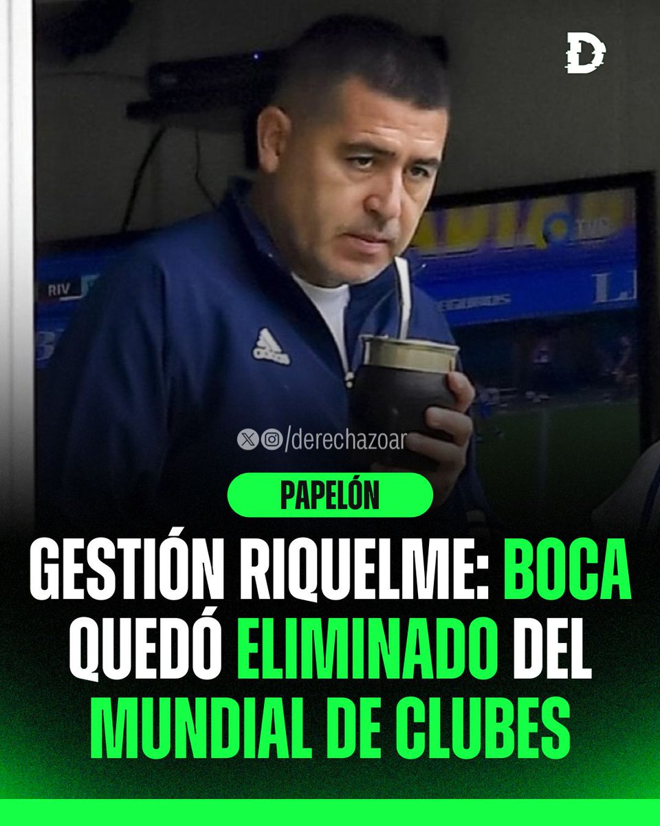 derechazoar's tweet photo. 🇦🇷 BOCA QUEDÓ ELIMINADO DEL MUNDIAL DE CLUBES

❌ No trajo refuerzos
❌ Contrató a un entrenador a días del inicio del torneo
❌ Regaló puntos sobre el final de los partidos
❌ Fue el único en recibir un gol del Auckland City

🤔 ¿Qué le dirías a Juan Román Riquelme? https://t.co/57EVKOFKh8