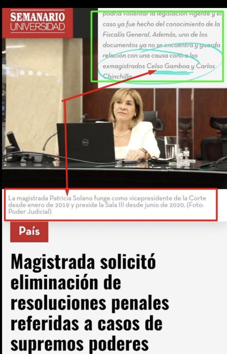 IriaRamirez3's tweet photo. Fuera! La corrupta red de cuido hay que desarticularla,  esa es la Presidenta de la Sala III, que eliminó información judicial de uno de los investigados por la DEA! @PoderJudicialCR @usembassysjo @SecRubio https://t.co/fTNjjOsJl9