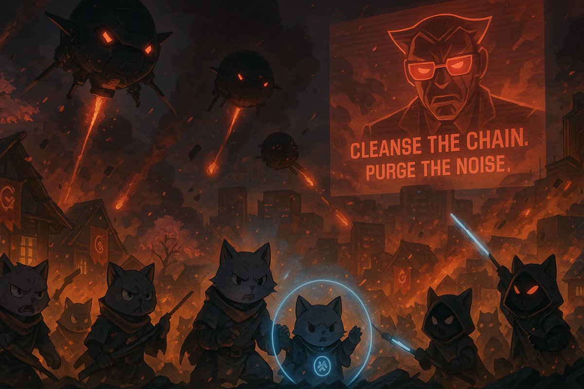They raid our halls.
Tear down our banners.
Call us “noise” in a chain they corrupted.

But look again—
We don’t scatter.
We protect. Persist. Remember.

What Dr. SmartNode can’t control,
he’ll never understand.
A unified Katz echoes louder than fear. 🐾⚔️

#XRPKATZ