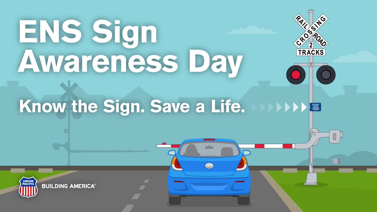 🔷 Today Is ENS Sign Awareness Day!

The blue-and-white sign or Emergency Notification System (ENS) sign gives anyone the power to act when support is needed.

If you see a vehicle stuck on the tracks, spot a signal that’s not working or another concern:

📞 Call the number on