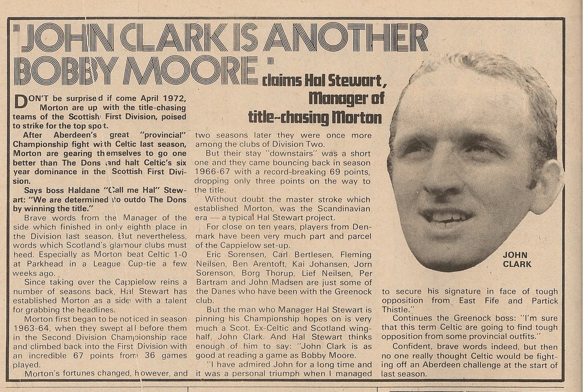 ScotsFootyCards's tweet photo. #JohnClark is another #BobbyMoore #Celtic #HalStewart #Morton #Shoot! 1971-10-09 https://t.co/82KISy6E6z