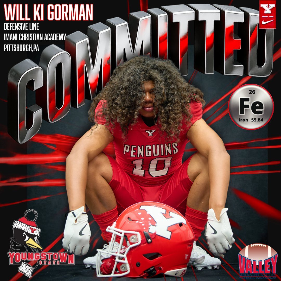 Imani Christian DE Will Gorman has committed to Youngstown State!

I love this for for Gorman and the Penguins 👏👏👏