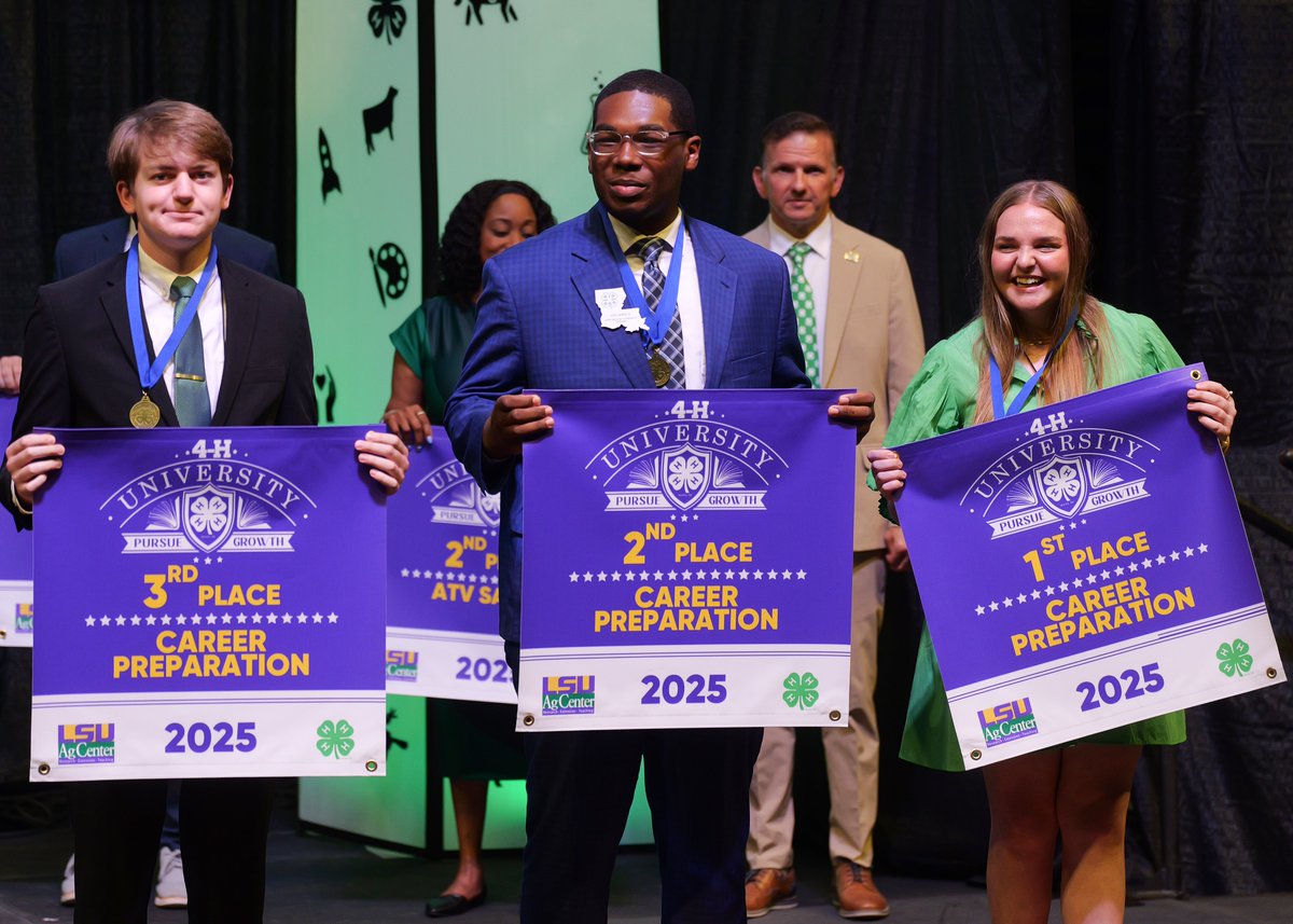 LSUAgCenter's tweet image. More than 1,500 students, volunteers and 4-H agents participated in 4-H University, which took place June 17 to 19. Full article: tinyurl.com/mppcmjce
4-H members from across the state competed in 41 contests and attended more than 20 educational programs.